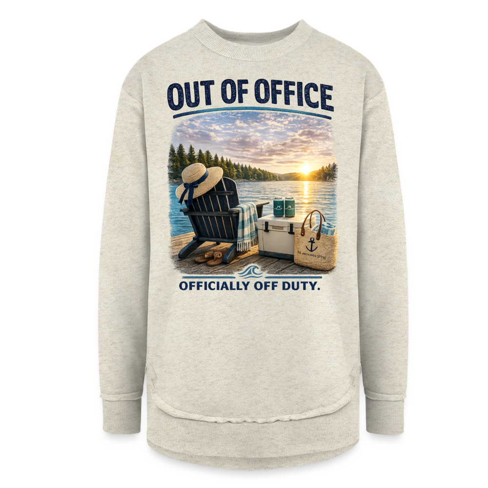 Out of Office™ Women's Lake Life Sweatshirt | Officially Off Duty™ - heather oatmeal