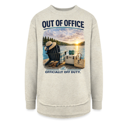 Out of Office™ Women's Lake Life Sweatshirt | Officially Off Duty™ - heather oatmeal