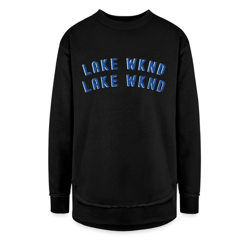 Lake Weekend Ultra-soft Tunic Sweatshirt - black