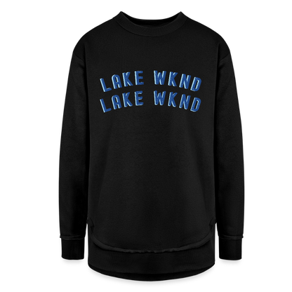 Lake Weekend Ultra-soft Tunic Sweatshirt - black