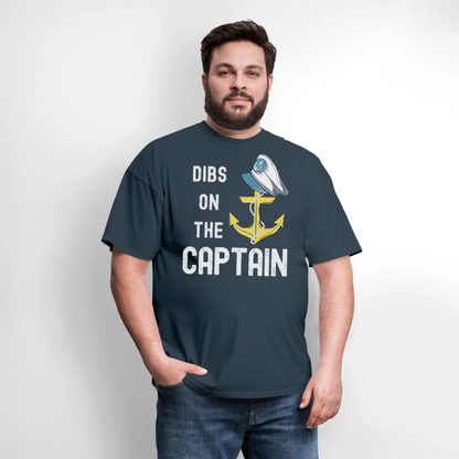 Dibs on the Captain Unisex Super Soft Tee -  blue dusk