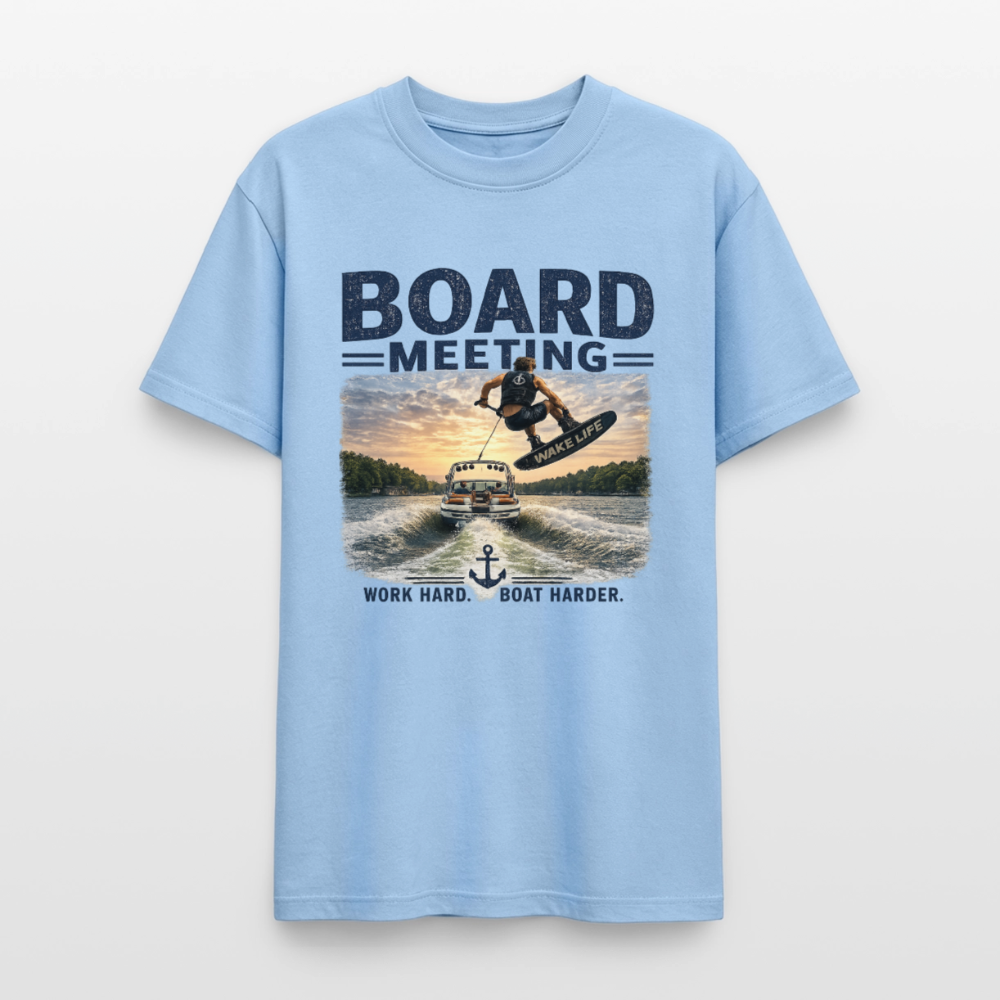 Board Meeting™ Wakeboarding Tee - Unisex Wakeboarding T-Shirt - light blue