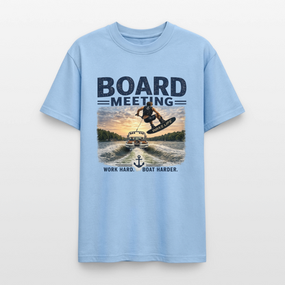 Board Meeting™ Wakeboarding Tee - Unisex Wakeboarding T-Shirt - light blue