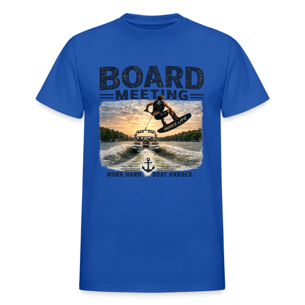 Board Meeting™ Wakeboarding Tee - Unisex Wakeboarding T-Shirt - royal blue