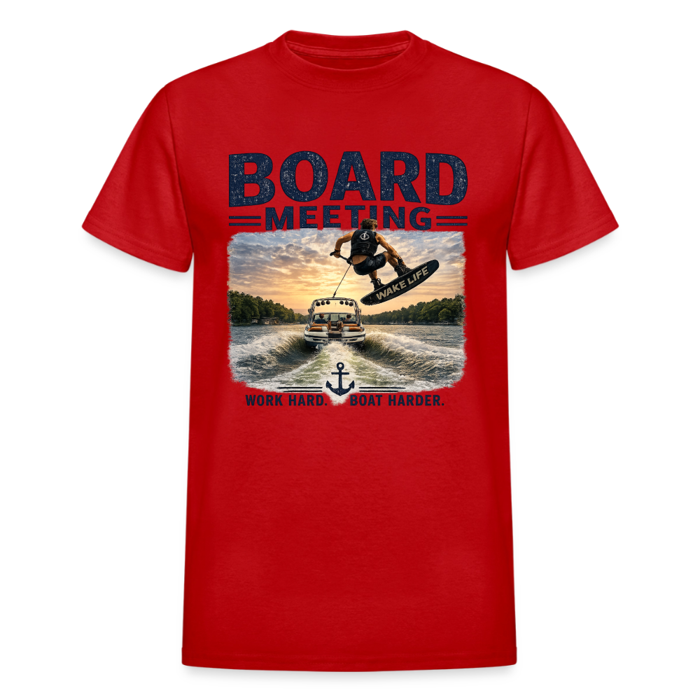 Board Meeting™ Wakeboarding Tee - Unisex Wakeboarding T-Shirt - red