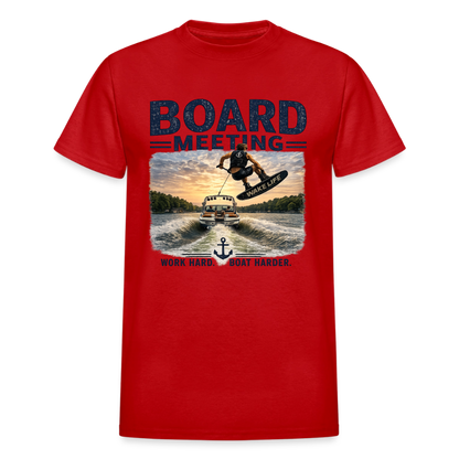 Board Meeting™ Wakeboarding Tee - Unisex Wakeboarding T-Shirt - red