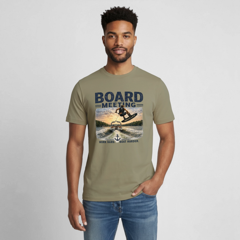 Board Meeting™ Wakeboarding Tee - Unisex Wakeboarding T-Shirt - prairie dust