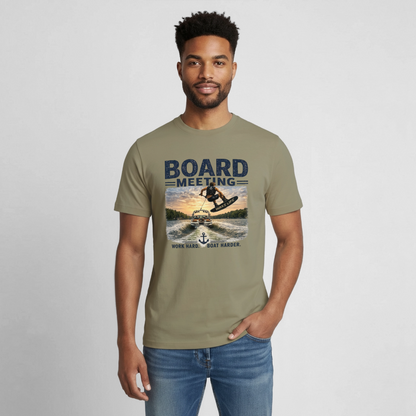 Board Meeting™ Wakeboarding Tee - Unisex Wakeboarding T-Shirt - prairie dust