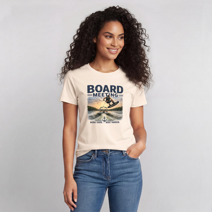 Board Meeting™ Wakeboarding Tee - Unisex Wakeboarding T-Shirt - natural