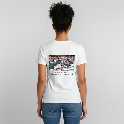 Lake Nehai Inboard Social Club T-Shirt - Unisex Sizing - white