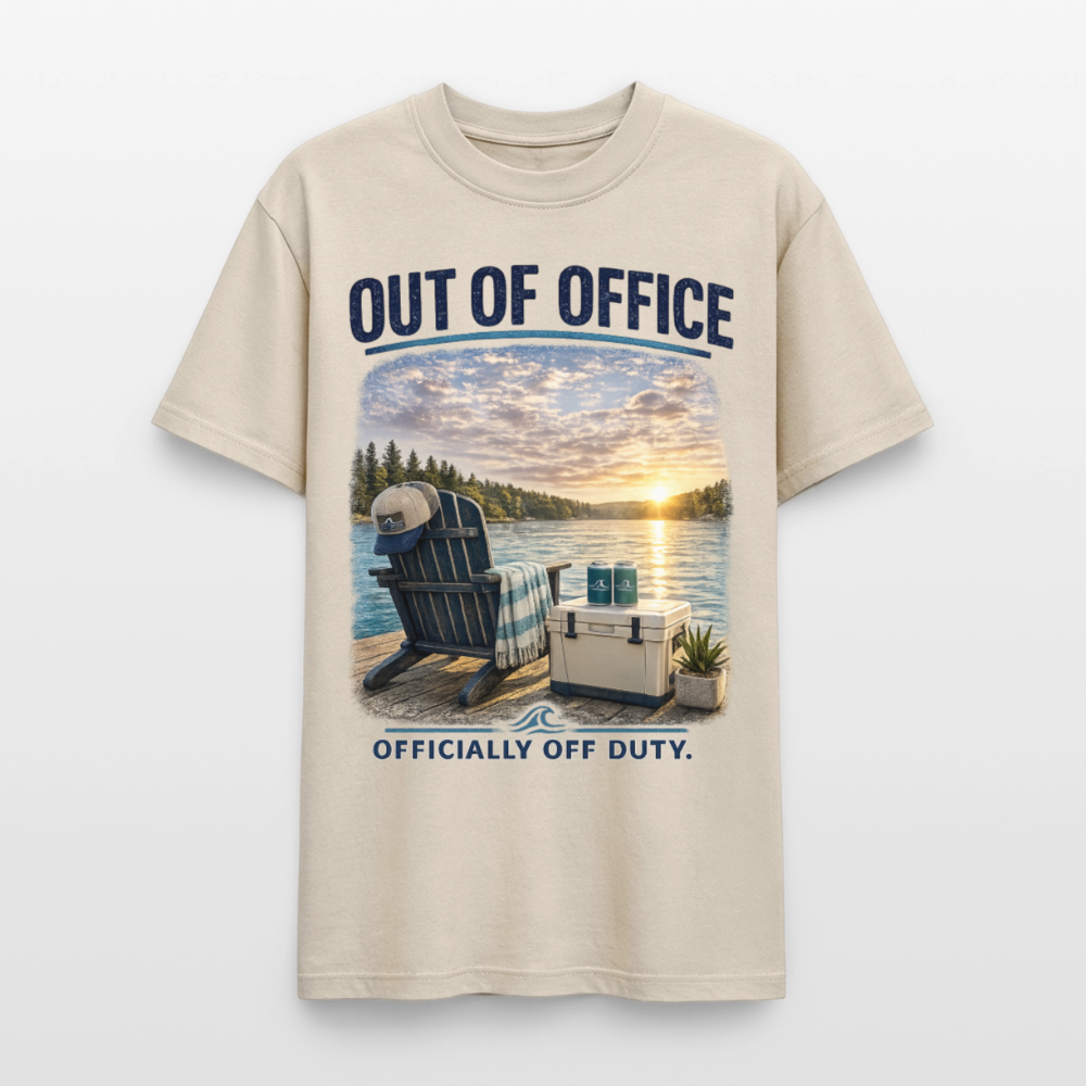Out of Office™ Lake Life T-Shirt | Officially Off Duty™ - Sand