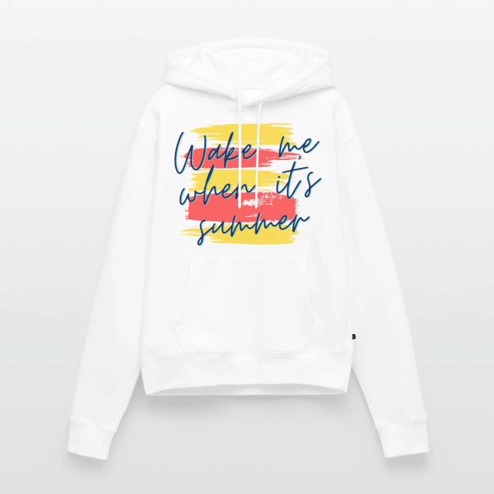 Wake Me When Its Summer Midweight Women's Hoodie | Sweatshirt for Lake Lovers - white
