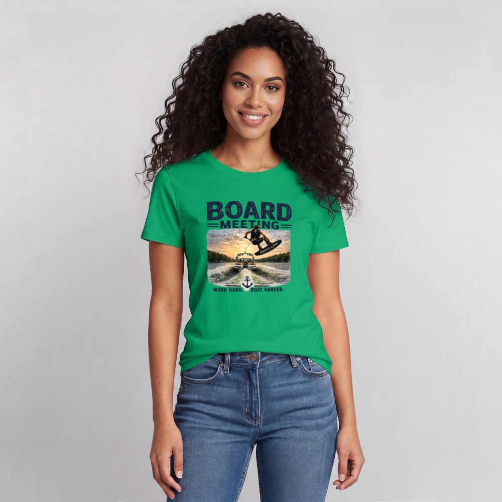 Board Meeting™ Wakeboarding Tee - Unisex Wakeboarding T-Shirt - irish green