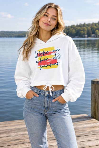 Wake Me When It’s Summer Women’s Cropped Hoodie