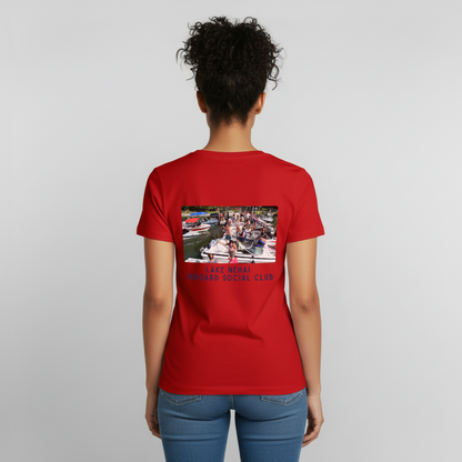 Lake Nehai Inboard Social Club T-Shirt - Unisex Sizing - red