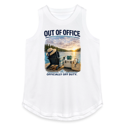 Out of Office™ Women's Lake Life Tank | Officially Off Duty™ - white