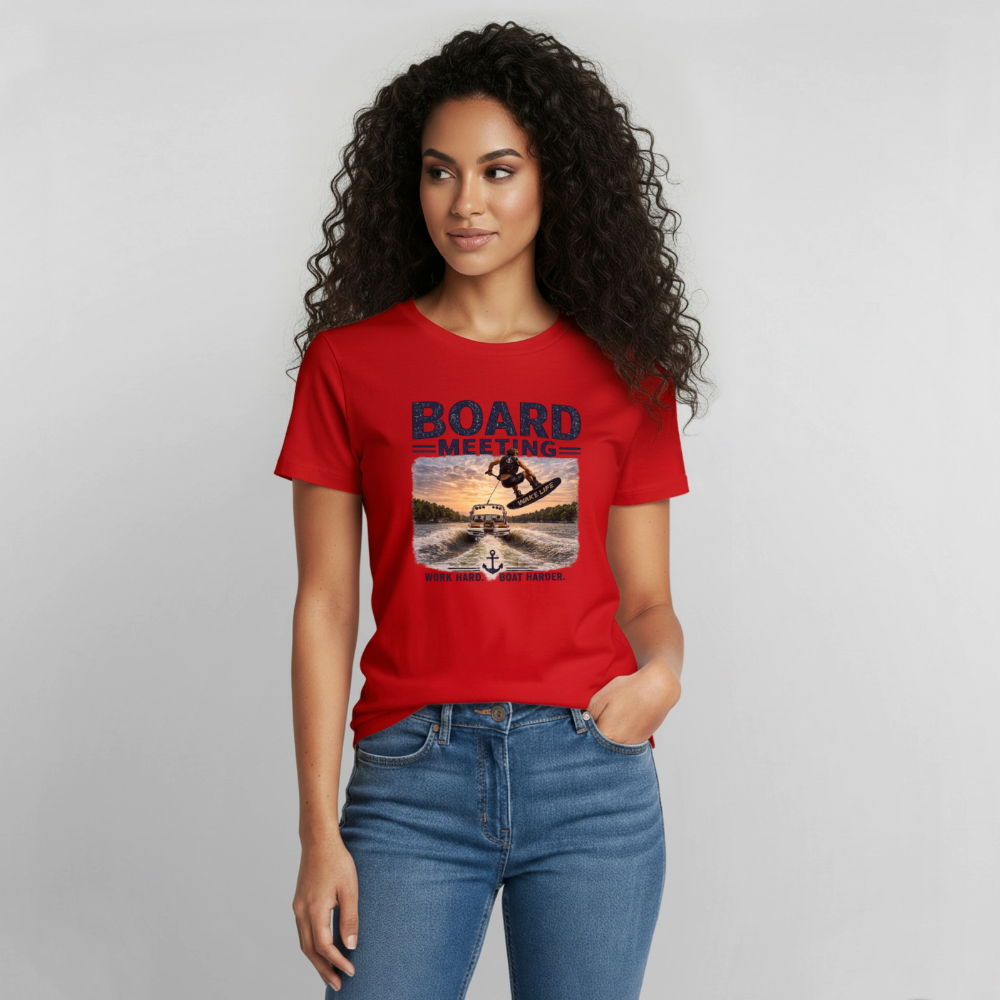 Board Meeting™ Wakeboarding Tee - Unisex Wakeboarding T-Shirt - red