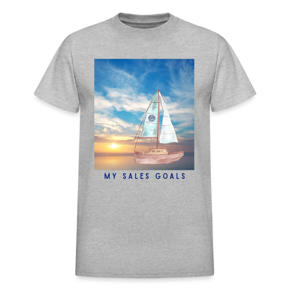 My Sales Goals Sunset Sail Tee - Unisex Sizing - heather gray