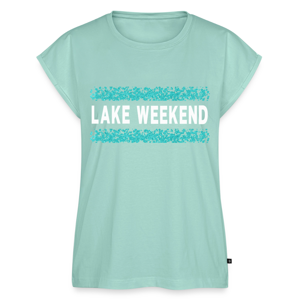 Lake Weekend Bubble Stripe Tee - Ladies Fit - mint