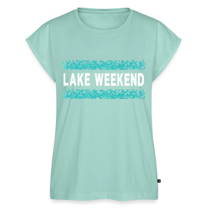 Lake Weekend Bubble Stripe Tee - Ladies Fit - mint