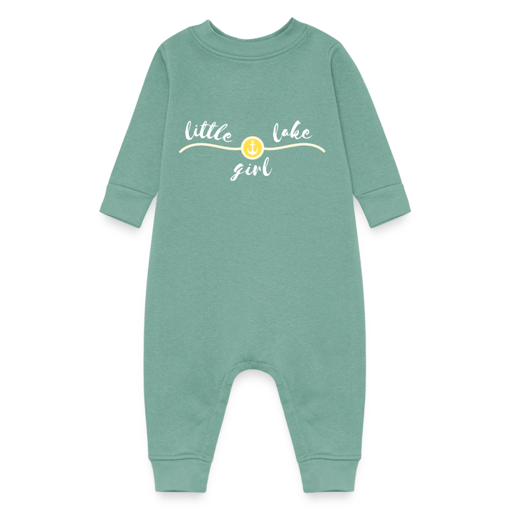 Little Lake Girl™ Baby Fleece Romper - saltwater