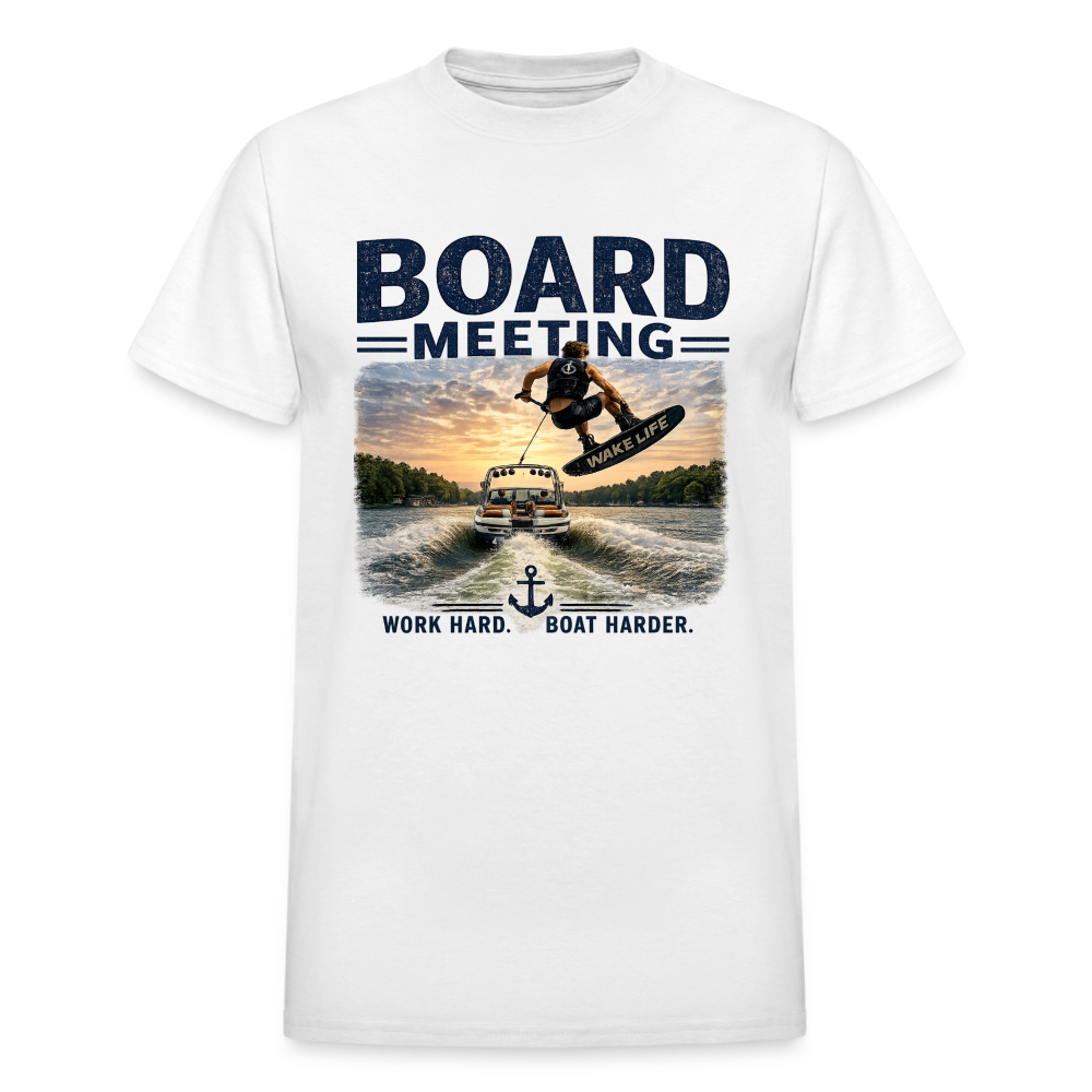 Board Meeting™ Wakeboarding Tee - Unisex Wakeboarding T-Shirt - white