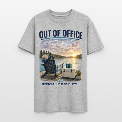 Out of Office™ Lake Life T-Shirt | Officially Off Duty™ - heather gray