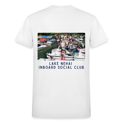 Lake Nehai Inboard Social Club T-Shirt - Unisex Sizing - white