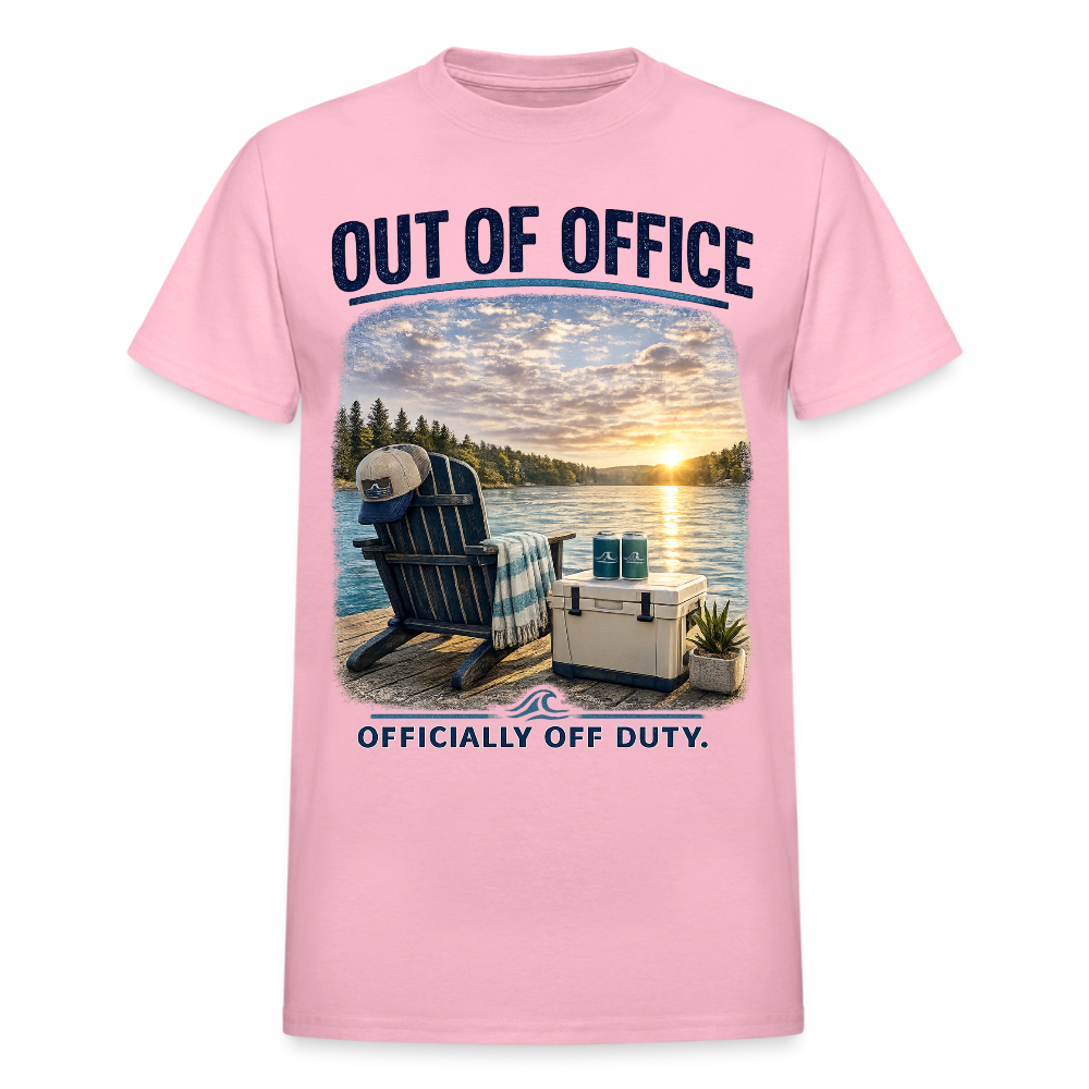 Out of Office™ Lake Life T-Shirt | Officially Off Duty™ - light pink