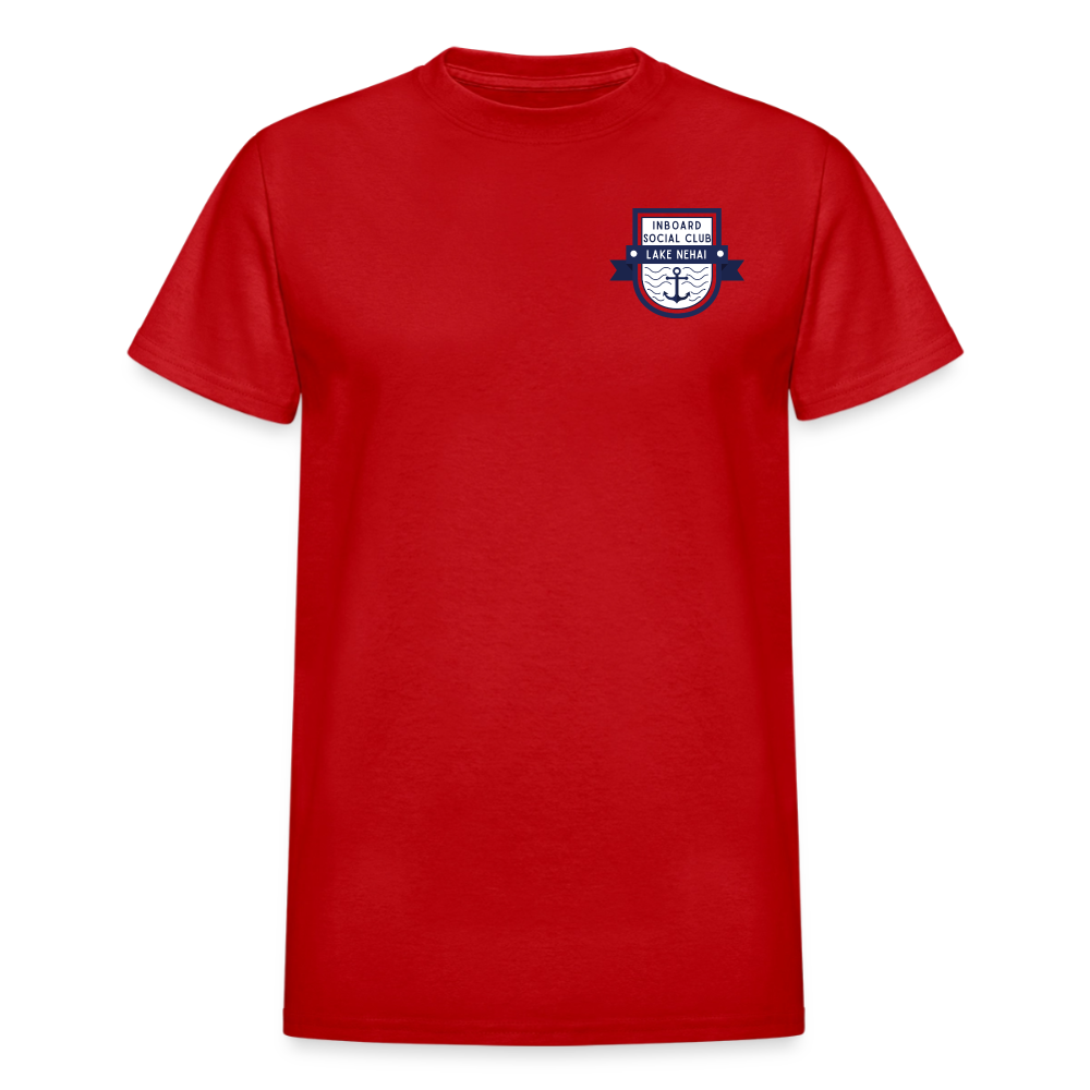 Lake Nehai Inboard Social Club T-Shirt - Unisex Sizing - red