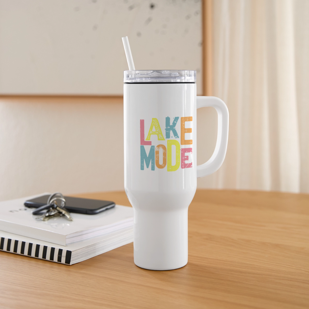 Lake Mode 40 oz Travel Tumbler - white