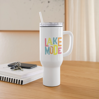 Lake Mode 40 oz Travel Tumbler - white