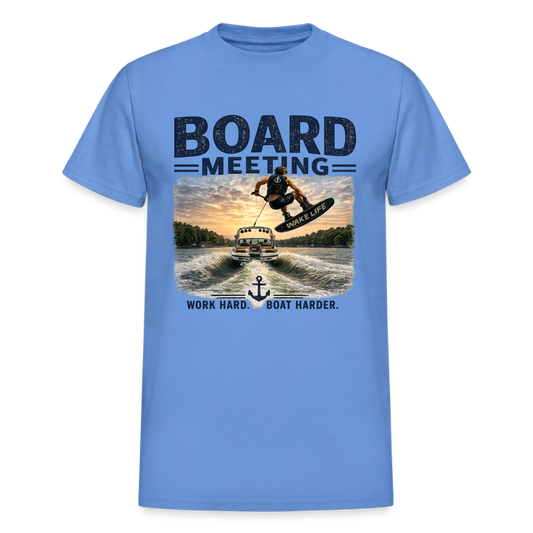 Board Meeting™ Wakeboarding Tee - Unisex Wakeboarding T-Shirt - carolina blue