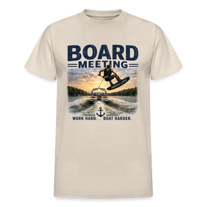 Board Meeting™ Wakeboarding Tee - Unisex Wakeboarding T-Shirt - Sand