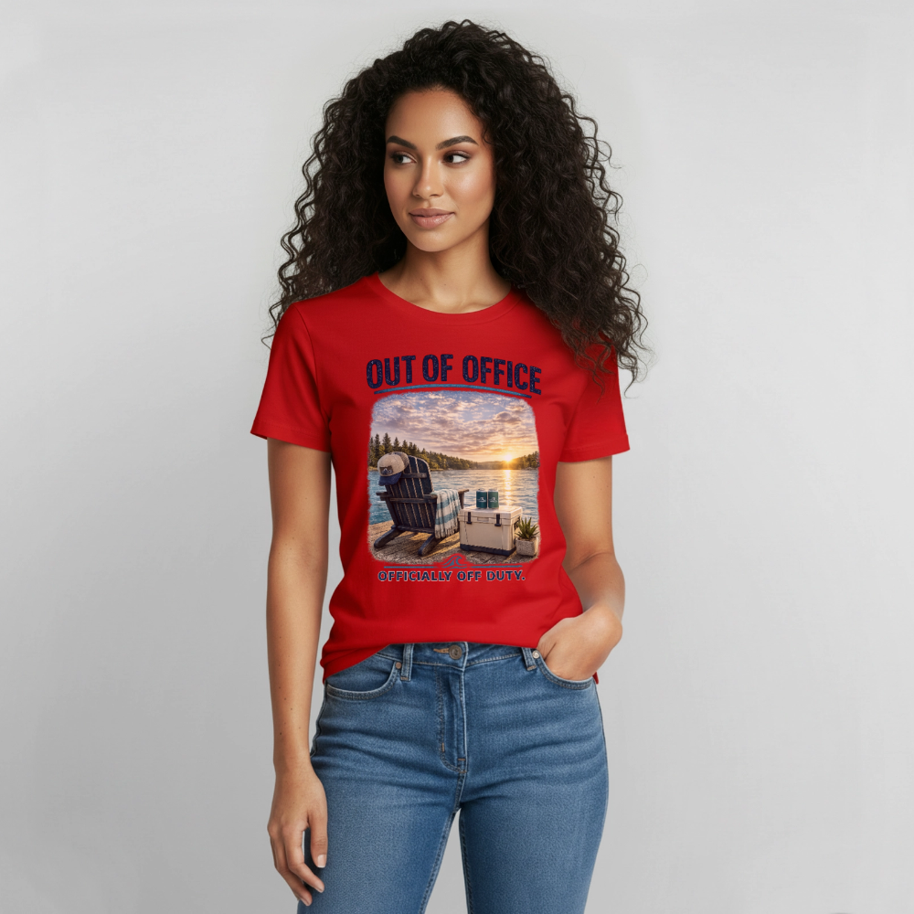 Out of Office™ Lake Life T-Shirt | Officially Off Duty™ - red