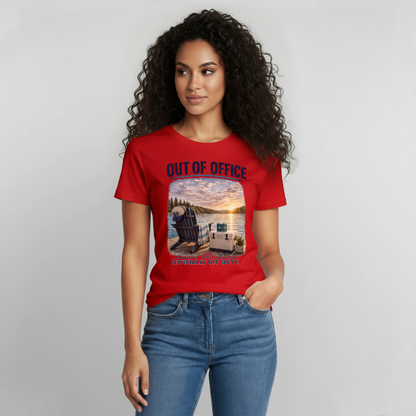 Out of Office™ Lake Life T-Shirt | Officially Off Duty™ - red