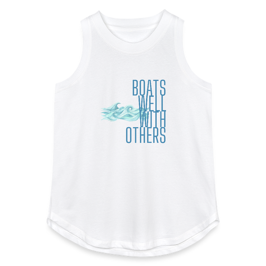 Boats Well With Others Women's Lake Tank Top - white