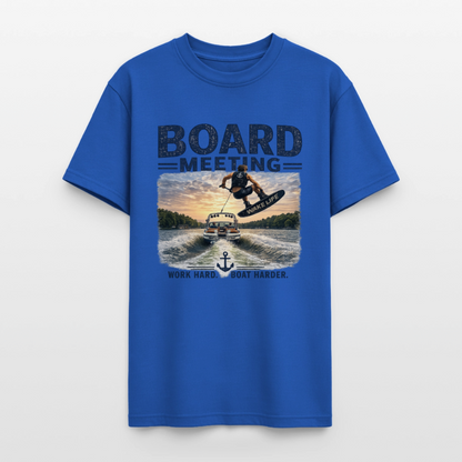 Board Meeting™ Wakeboarding Tee - Unisex Wakeboarding T-Shirt - royal blue