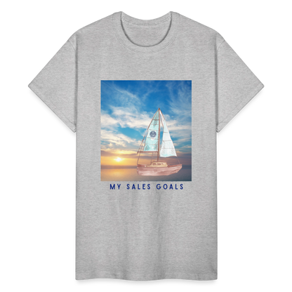 My Sales Goals Sunset Sail Tee - Unisex Sizing - heather gray