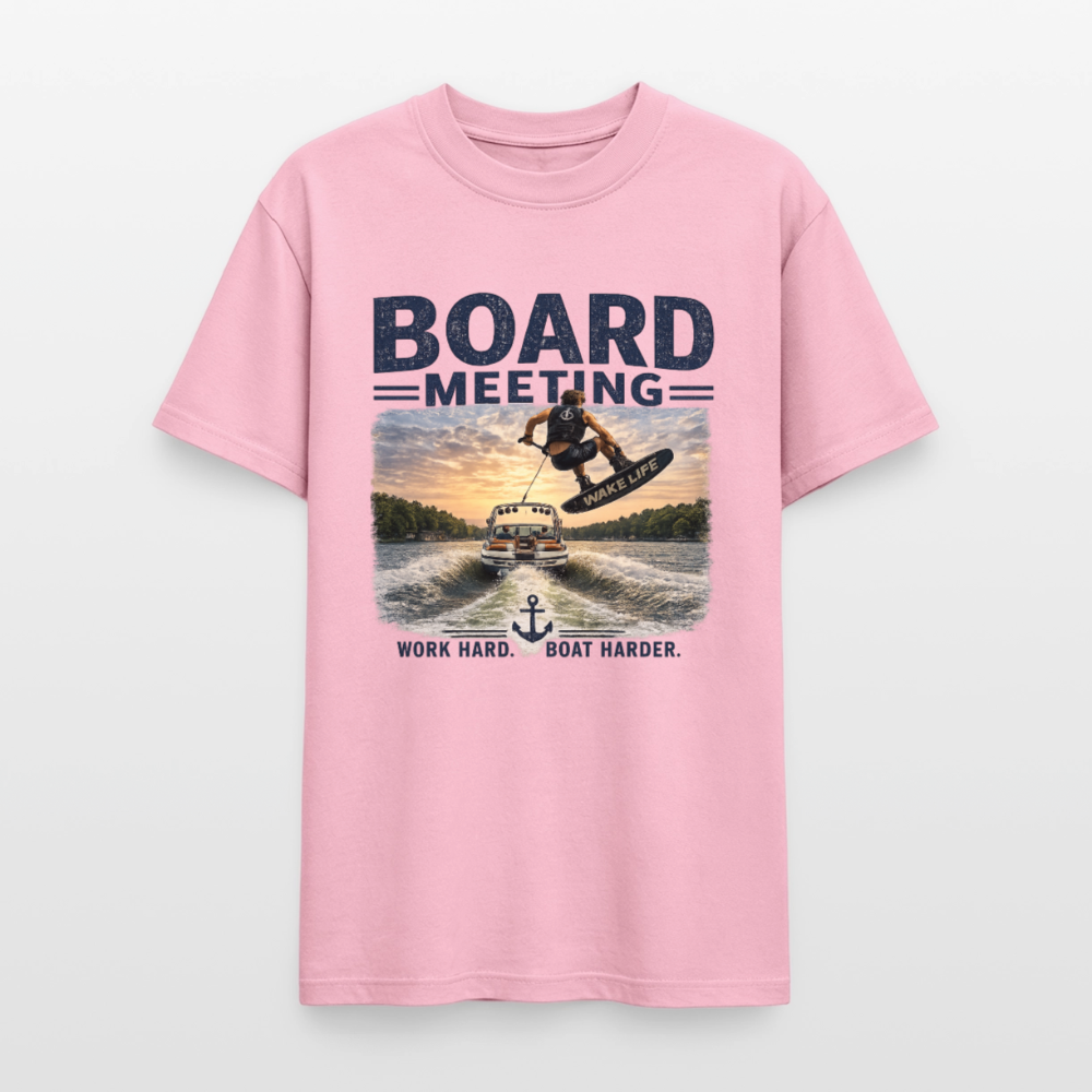 Board Meeting™ Wakeboarding Tee - Unisex Wakeboarding T-Shirt - light pink