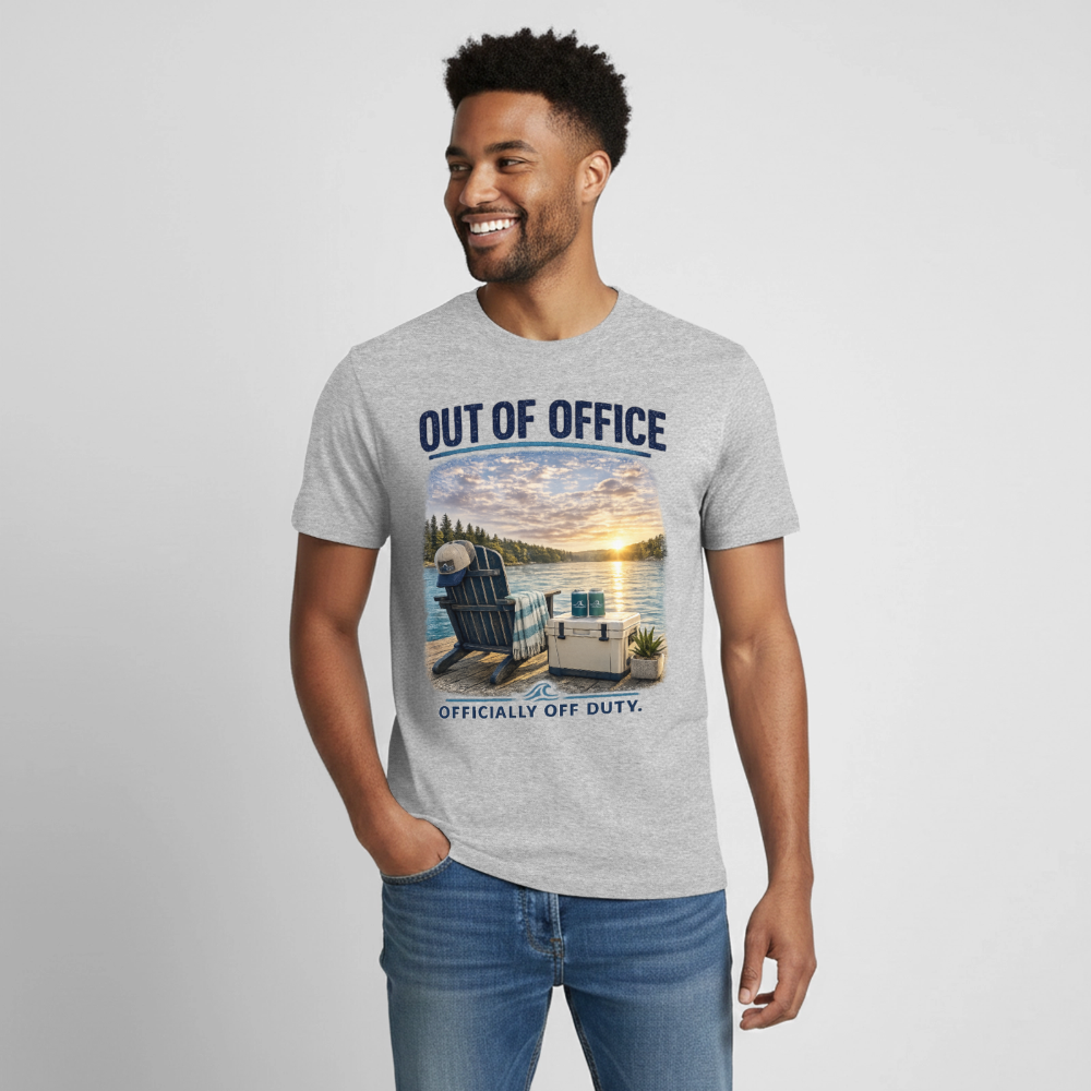 Out of Office™ Lake Life T-Shirt | Officially Off Duty™ - heather gray
