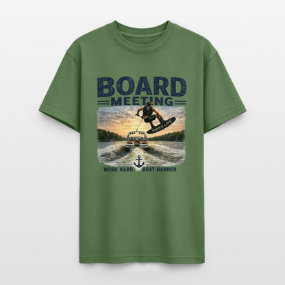 Board Meeting™ Wakeboarding Tee - Unisex Wakeboarding T-Shirt - military green