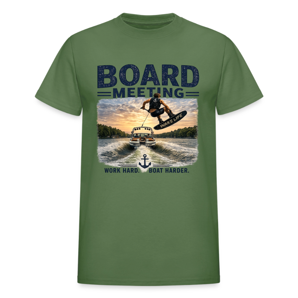 Board Meeting™ Wakeboarding Tee - Unisex Wakeboarding T-Shirt - military green