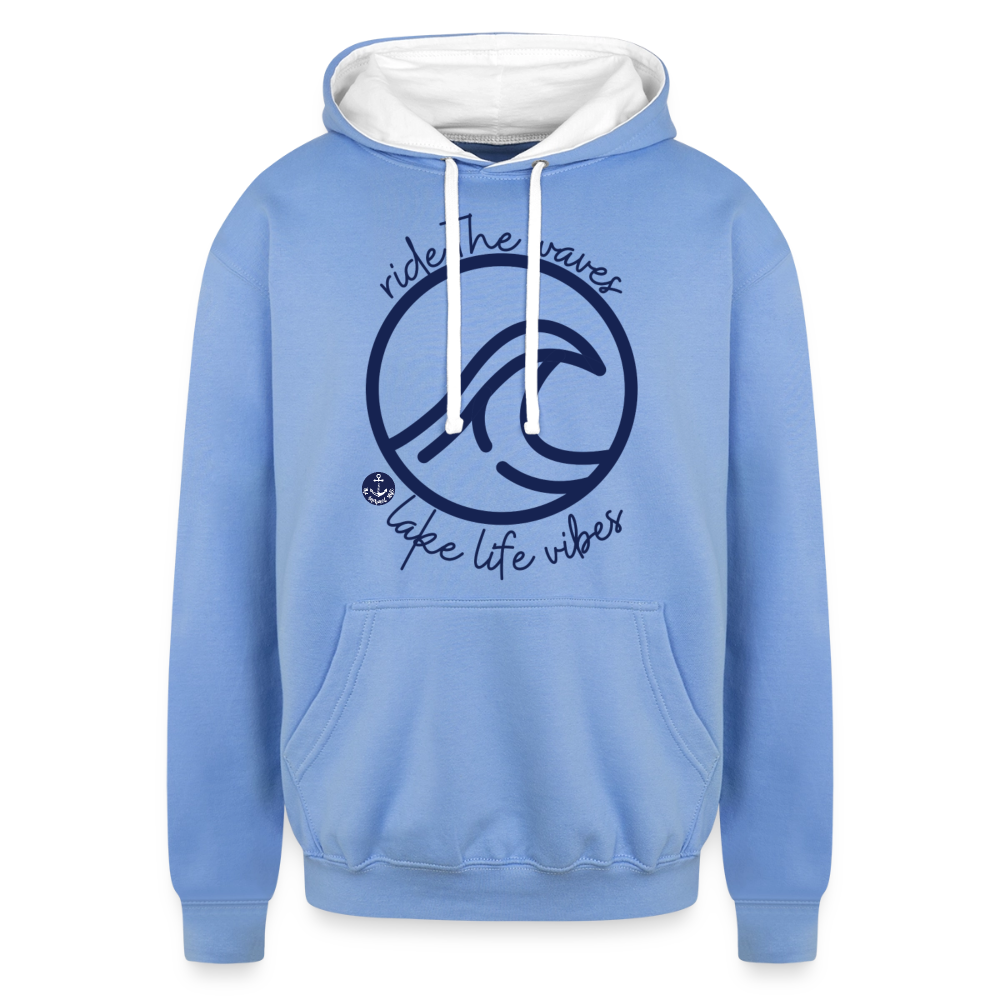 Ride the Waves Lake Life Hoodie - sky blue/white
