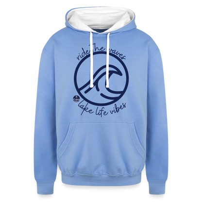 Ride the Waves Lake Life Hoodie - sky blue/white
