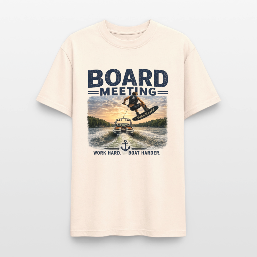 Board Meeting™ Wakeboarding Tee - Unisex Wakeboarding T-Shirt - natural