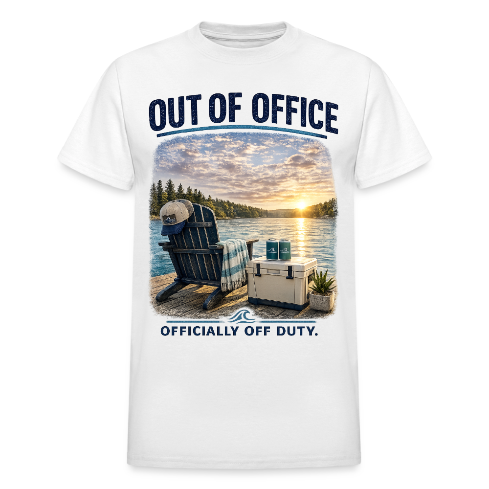 Out of Office™ Lake Life T-Shirt | Officially Off Duty™ - white