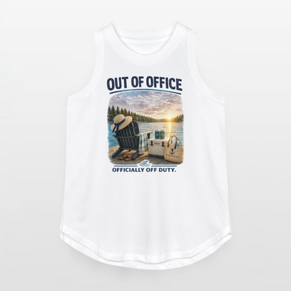 Out of Office™ Women's Lake Life Tank | Officially Off Duty™ - white