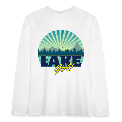 Lake Girl Long Sleeve T-Shirt for Kids, Lake Tee - white