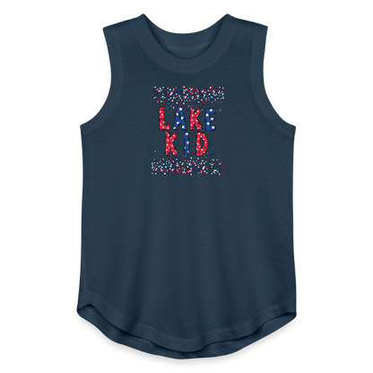 Lake Kid – Girls’ Patriotic Tank - denim